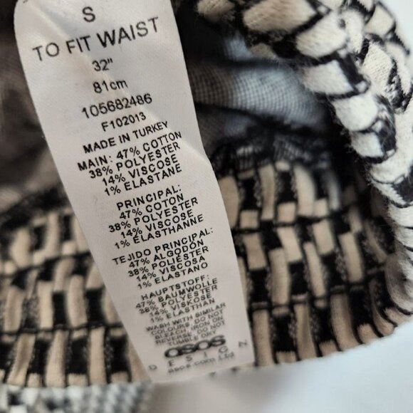 ASOS DESIGN‎ skinny smart jacquard sweatpants in monochrome Size Small - Picture 7 of 8